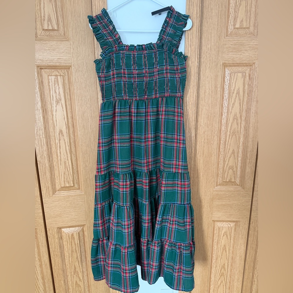 Plaid Green and Red Dress